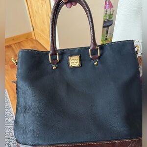 Dooney & Bourke Black and Brown Tote 
Leather and Suede